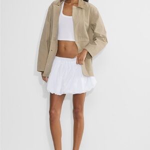NWT Aritzia Sunday Best Bubbly Poplin Mini Skirt – Bright White, Size S